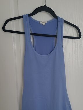 Active Basic Light Blue Scoop Neck Racerback Tank